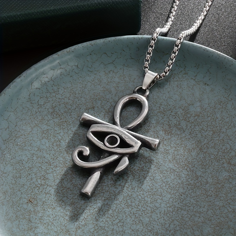 Unisex Ancient Egyptian Ankh Cross Pendant Necklace, Amulet